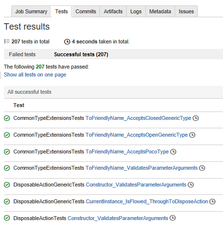 Test results surfaced in Bamboo